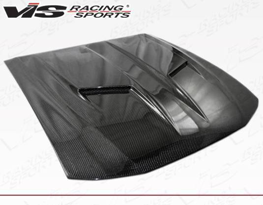 1999-2004 Ford Mustang 2 doors Stalker 2 Style Carbon Fiber Black Hood