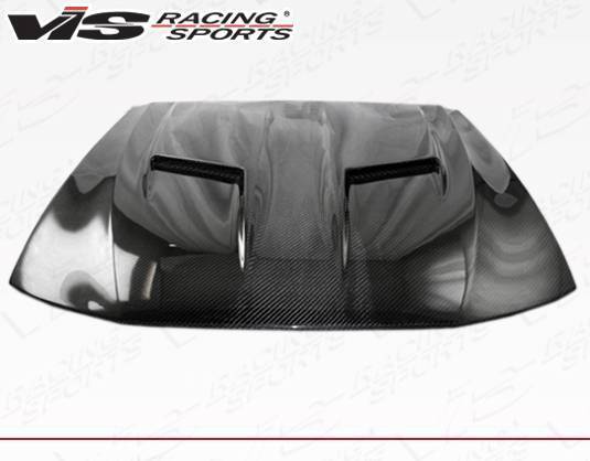 1999-2004 Ford Mustang 2 doors Stalker 2 Style Carbon Fiber Black Hood