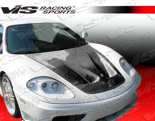 1999-2004 Ferrari F360 2 doors GT Style Carbon Fiber Black Hood
