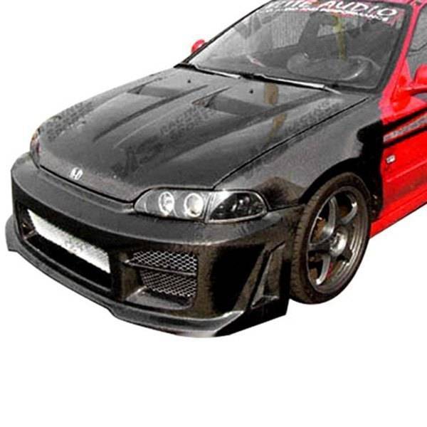 1999-2000 Honda Civic 4 doors 2 doors XTREME GT Style Carbon Fiber Black Hood
