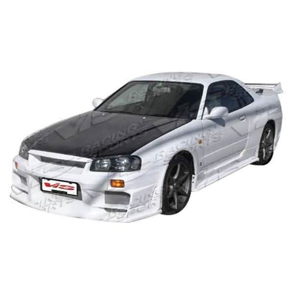 1999-2001 Nissan Skyline R34 GTR 2 doors OEM Style Carbon Fiber Black Hood