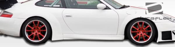 2002-2004 Porsche 911 Carrera GT3 RSR Look Wide Body Side Skirts - 2 Piece - FRP