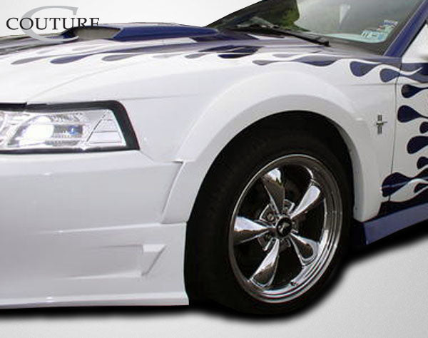 1999-2004 Ford Mustang Demon Style Front Fender Flares - Polyurethane