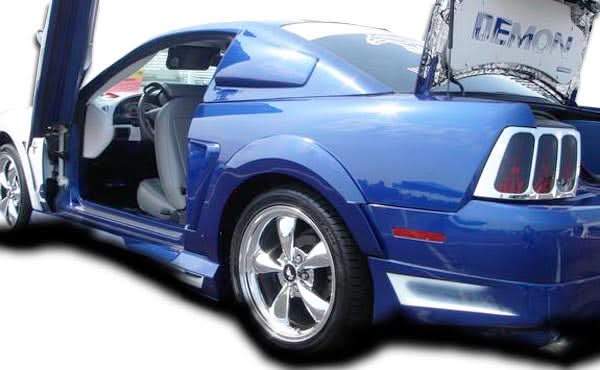 1999-2004 Ford Mustang Demon Style Rear Fender Flares - Polyurethane