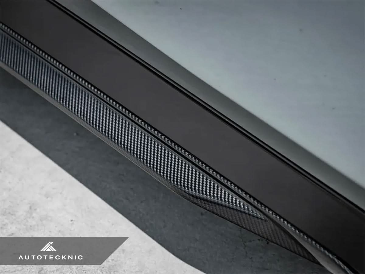 AutoTecknic Dry Carbon Fiber Side Skirt Extension Set - G60 5-Series