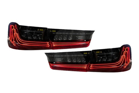 BMW 3 Series G20 G28 Red and Smoked CSL Style Laser Tail Lights (2019-2024) - K2 Industries