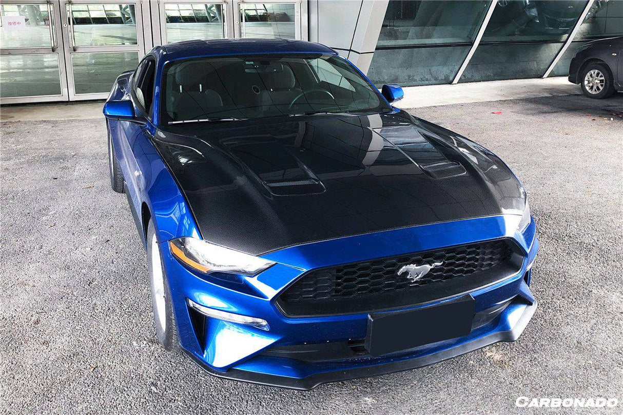 2018-2023 Ford Mustang OEM Style Carbon Fiber Hood