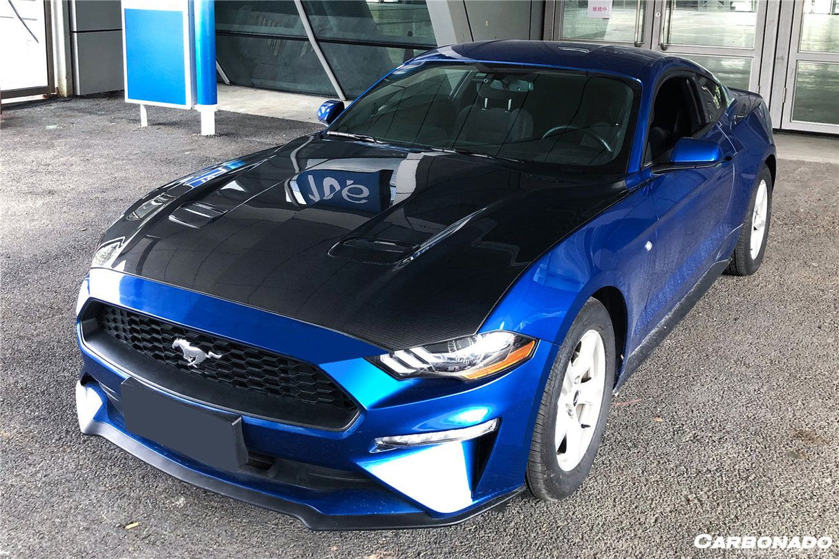 2018-2023 Ford Mustang OEM Style Carbon Fiber Hood