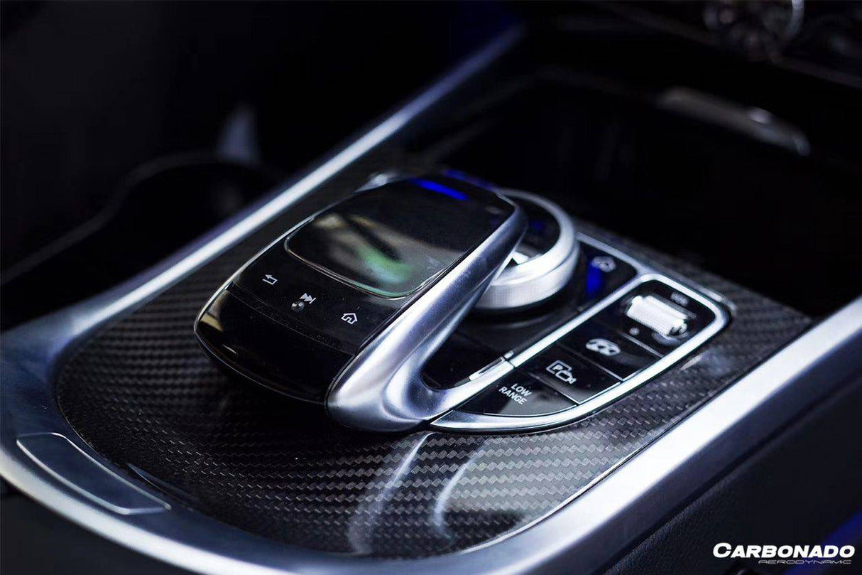 2019-2022 Mercedes Benz G Wagon W464 Dry Carbon Fiber Center Console Carbonado (OE) Fits: G550, G63 AMG