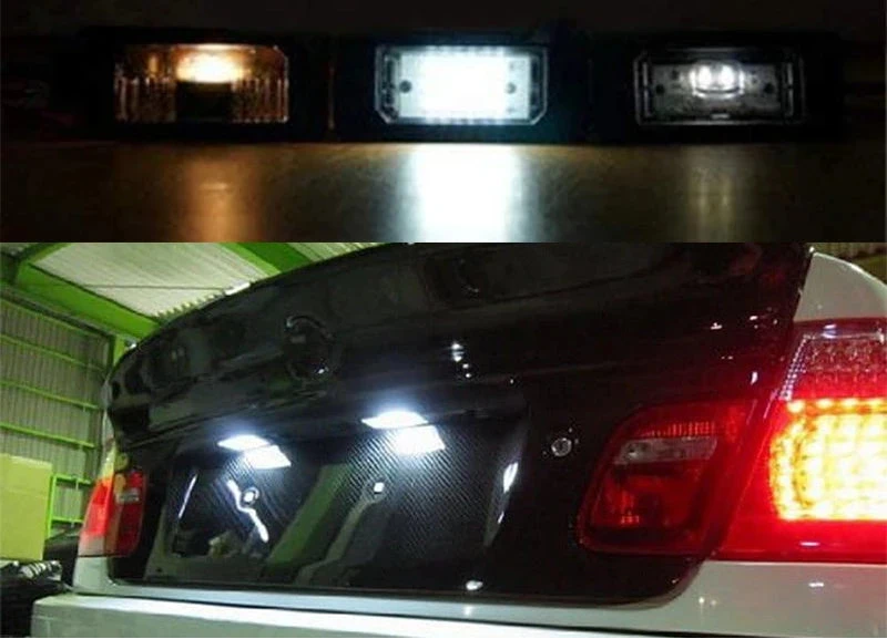 CAN-Bus Error-Free LED License Plate Lights – BMW E46 3 Series (1998–2007)