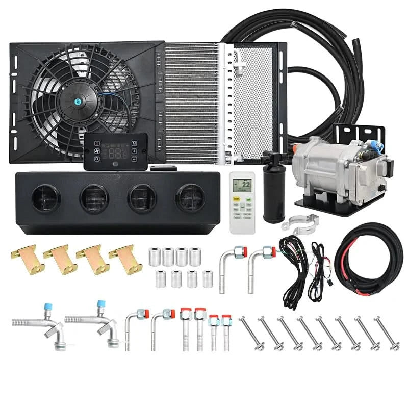 Universal 12V / 24V Electric Compressor A/C & Heating System – Standalone Climate Control for Truck, Van & Camper