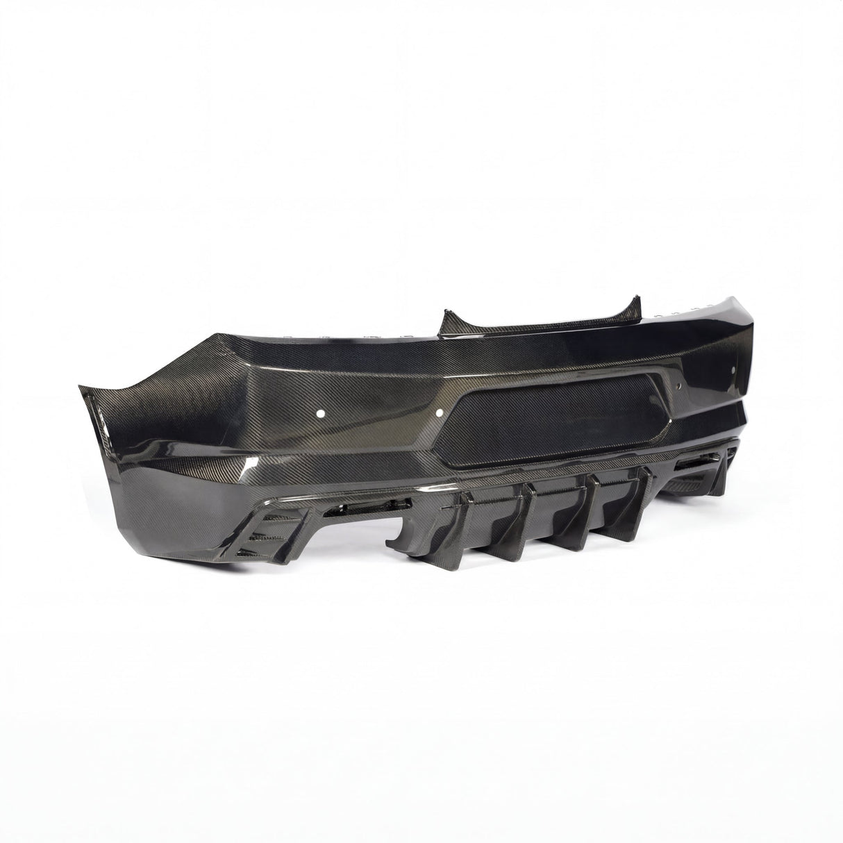 2016-2018 Camaro RS/SS/ZL1 Gloss Double Sided Carbon Fiber Rear Bumper w/Rear Diffuser Quad Tips 1pc