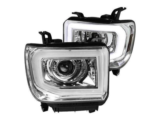 Spec-D Projector Headlights GMC Sierra 1500 (14-15) 2500/3500 (15-17) LED DRL - Black or Chrome