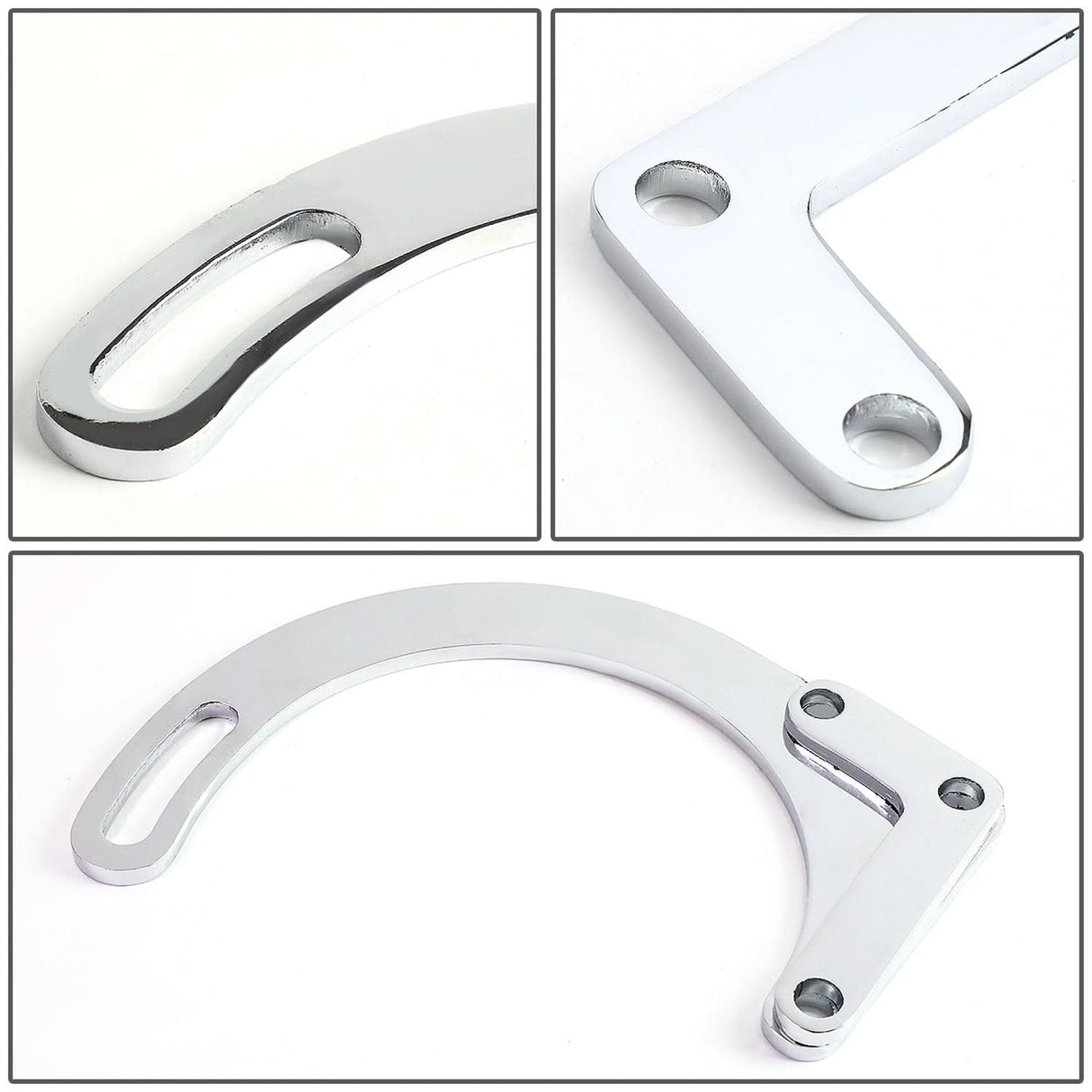 1955-1968 Chevrolet SBC Low Mount Alternator Bracket Set - Chrome