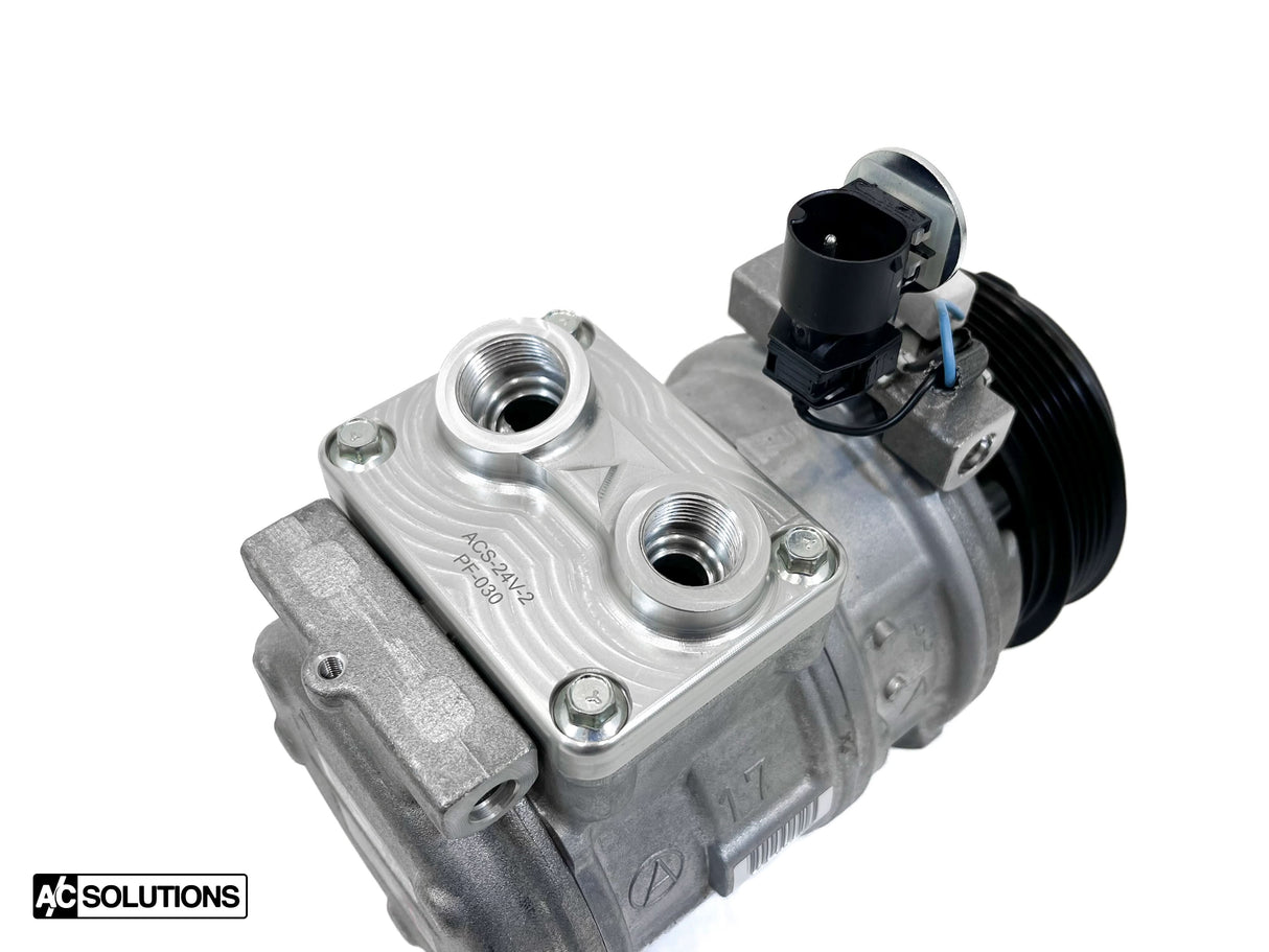 A/C Solutions BMW 24v Swap Denso Compressor Manifold