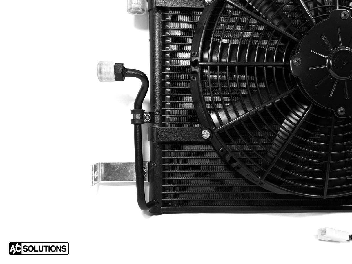 A/C Solutions x CSF E28 Parallel Flow Condenser + 13" SPAL Fan Combo