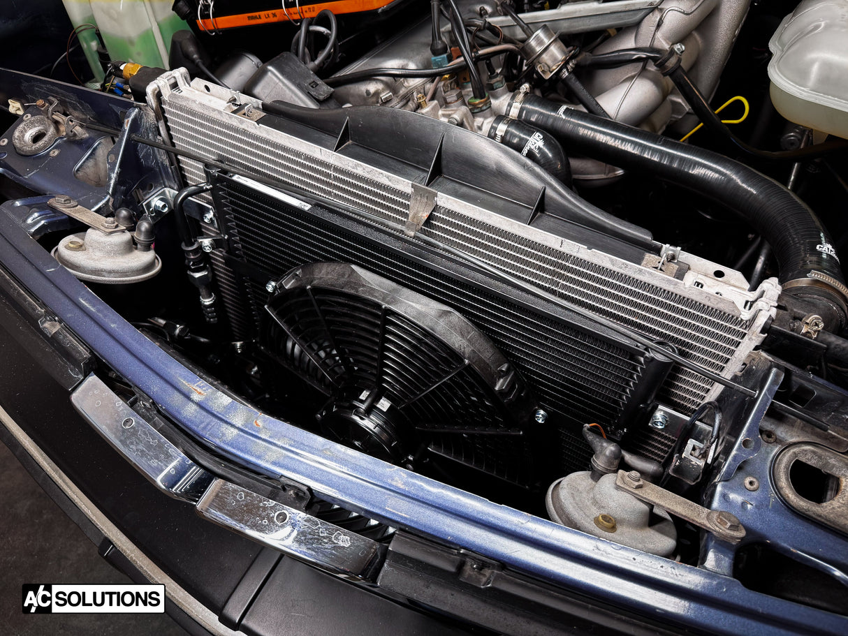 A/C Solutions x CSF E28 Parallel Flow Condenser + 13" SPAL Fan Combo