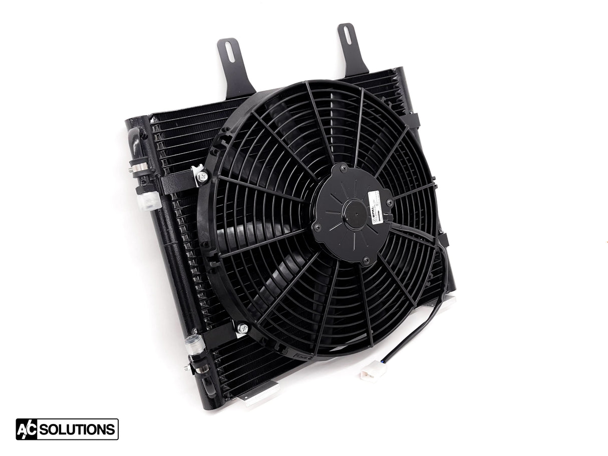 A/C Solutions x CSF E30 Parallel Flow Condenser + 13" SPAL Fan Combo