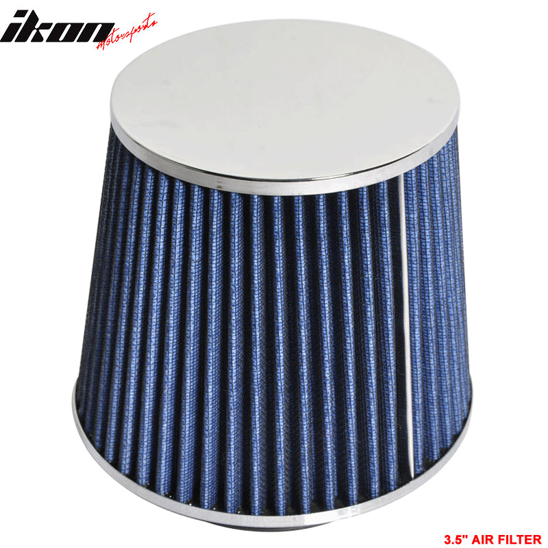3.5Inch Performance Cold Dry Air Intake Cone Filter Inlet Replacement