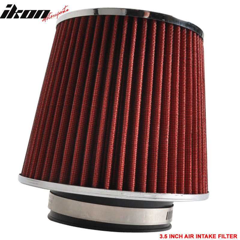 Universal Fitment 3.5 Inch Race Performance Cold Air Intake Filter Red