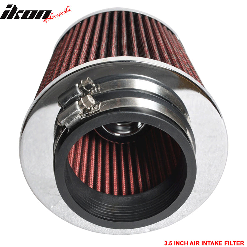 Universal Fitment 3.5 Inch Race Performance Cold Air Intake Filter Red