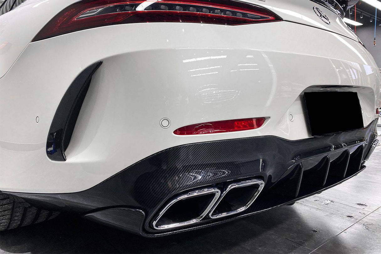 2019-2023 Mercedes Benz AMG GT63 S 4Door Coupe X290 OEM Style Carbon Fiber Rear Canards