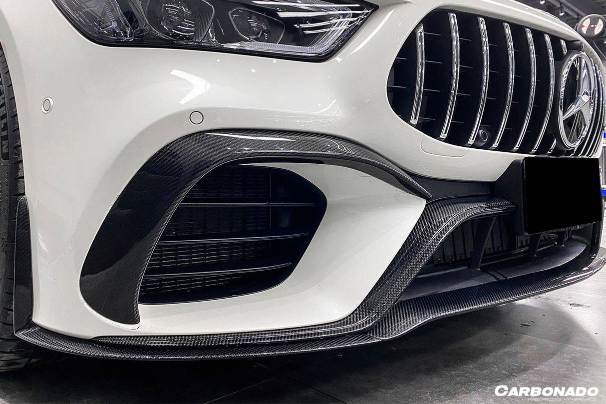 2019-2023 Mercedes Benz AMG GT63S 4Door Coupe X290 OEM Style Carbon Fiber Middle Front Lip