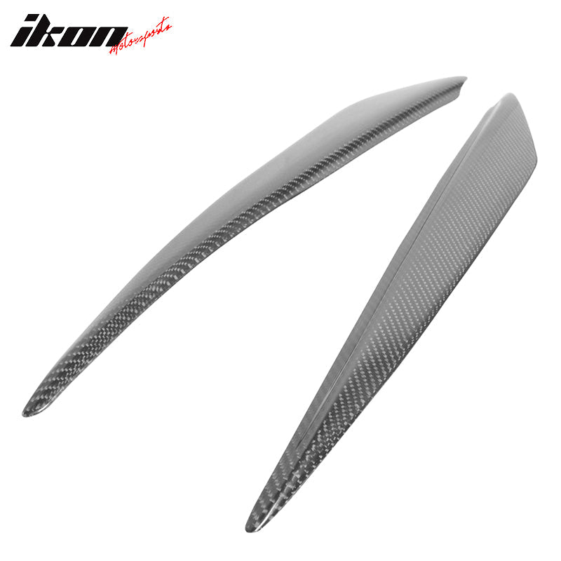 2010-2013 Mazda 3 Headlight Eye Lid Carbon Fiber Eyebrow Cover Pair