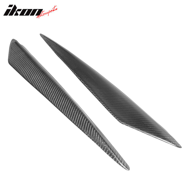 2010-2013 Mazda 3 Headlight Eye Lid Carbon Fiber Eyebrow Cover Pair