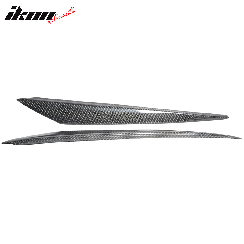2010-2013 Mazda 3 Headlight Eye Lid Carbon Fiber Eyebrow Cover Pair