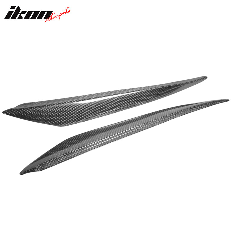 2010-2013 Mazda 3 Headlight Eye Lid Carbon Fiber Eyebrow Cover Pair