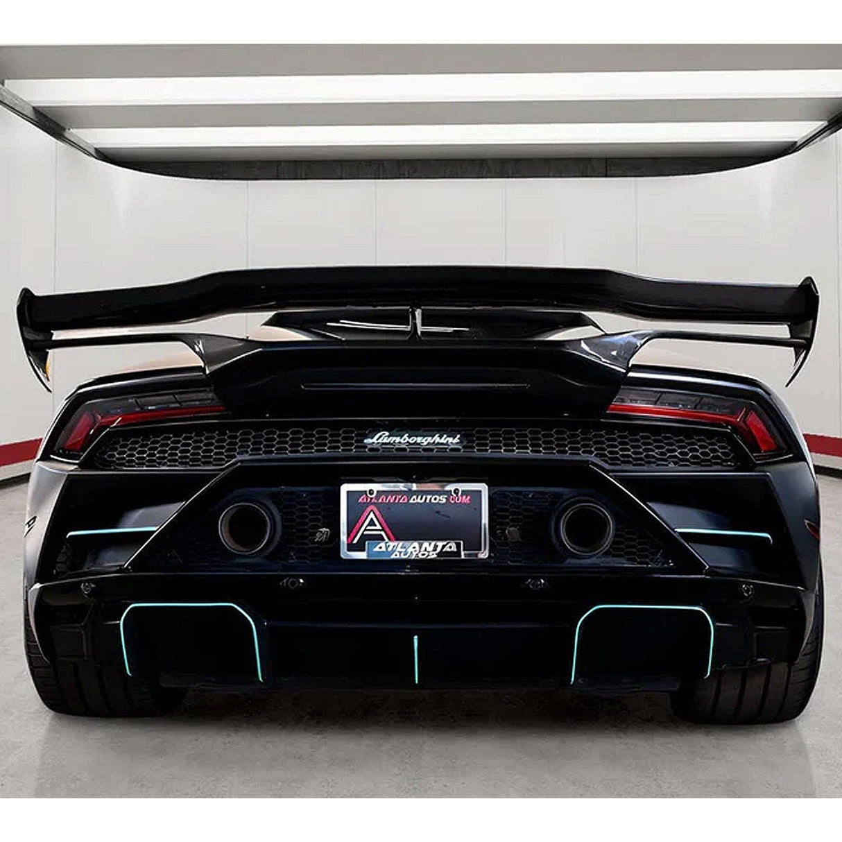 AP Style Dry Carbon Fiber Rear Wing with Base Panel for Lamborghini Huracan LP580 LP610 EVO
