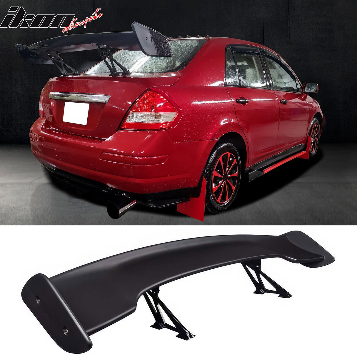 Honda 57" Unpainted GT Style Adjustable Rear Trunk Spoiler Wing ABS