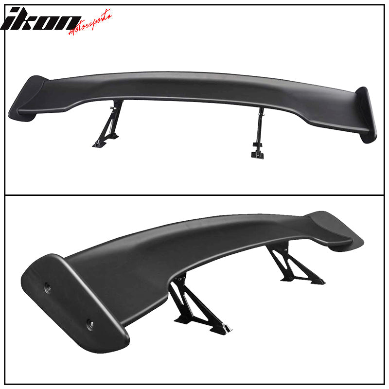 Universal GT Style Black JDM Adjustable Rear Trunk Spoiler Wing ABS