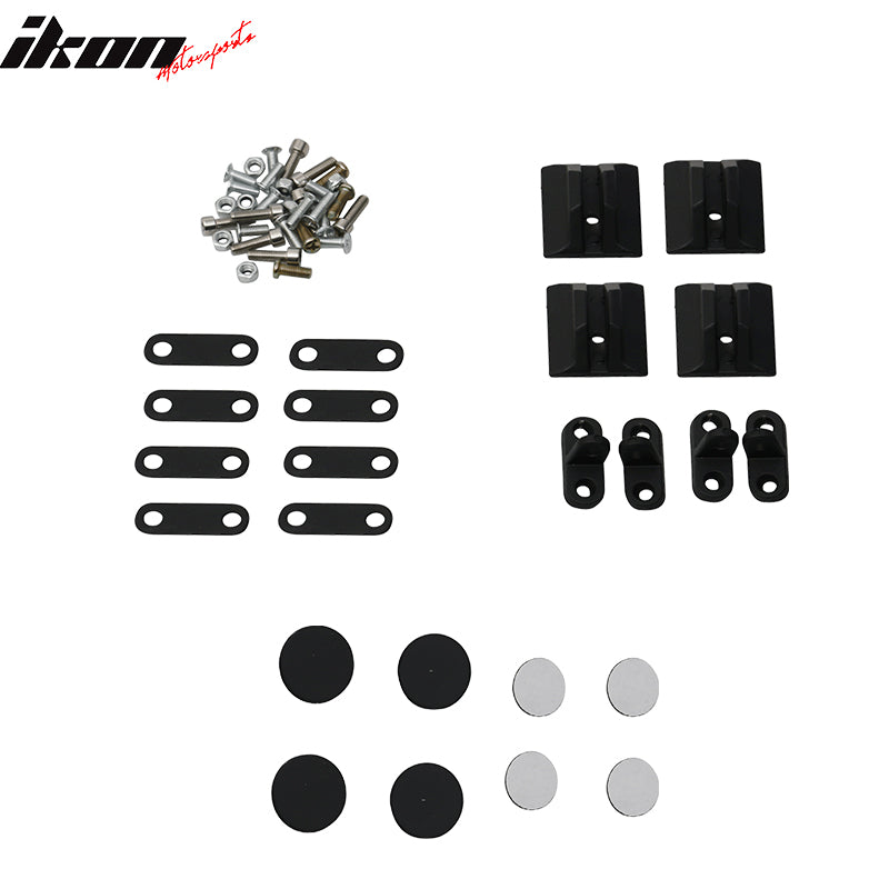 Universal 57In GT Style Gloss Black Trunk Spoiler LED Brake Light ABS