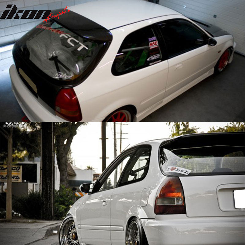 1996-2000 Honda Civic Hatchback Carbon Fiber Rear Roof Visor Spoiler