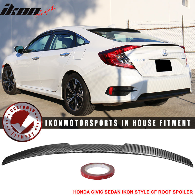 2016-2021 Honda Civic 4Dr Sedan X 10th Gen Rear Window Roof Spoiler
