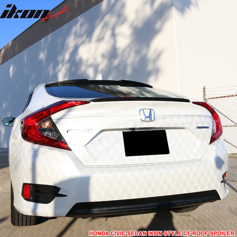 2016-2021 Honda Civic 4Dr Sedan X 10th Gen Rear Window Roof Spoiler
