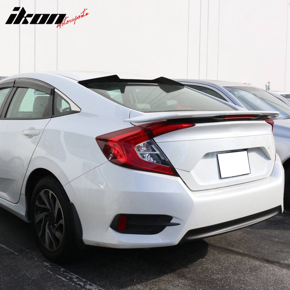 2016-2021 Honda Civic 10th Gen Sedan V Style Roof Spoiler Carbon Fiber