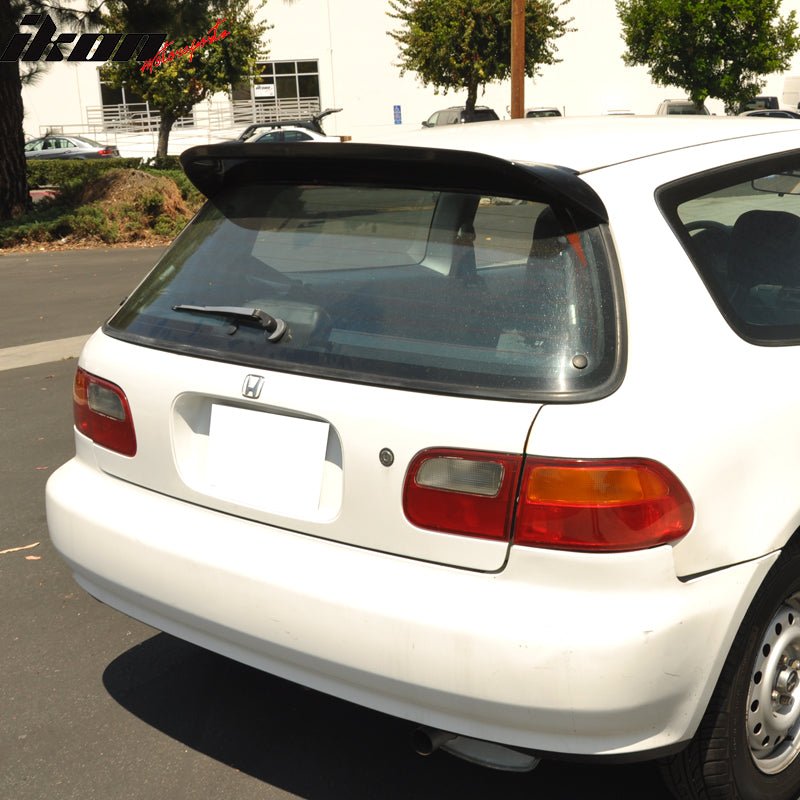 1992-1995 Honda Civic Hatchback Glossy Black Roof Window Spoiler ABS