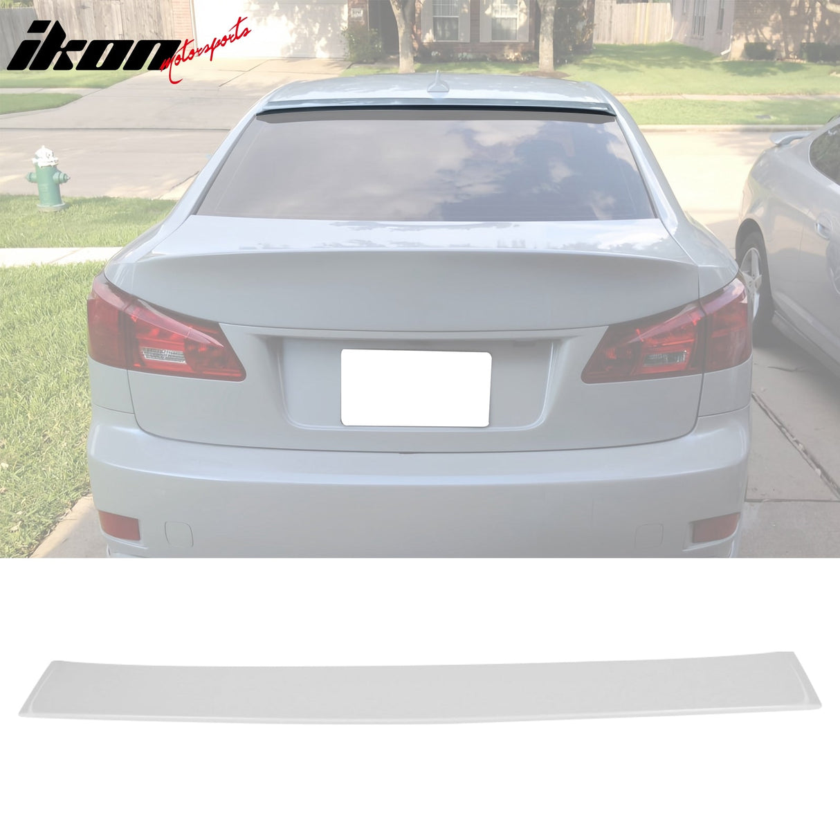 2006-2013 Lexus 2nd Gen IS250 Sedan Unpainted Gray Roof Spoiler ABS