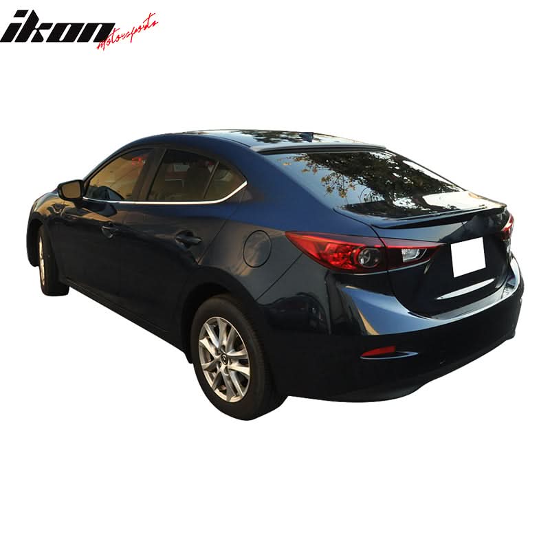 2014-2017 Mazda 3 Sedan 4-Door OE Style Rear Roof Spoiler Lip Wing ABS