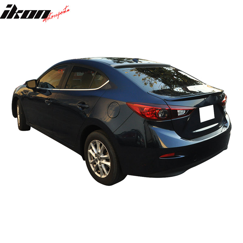 2014-2017 Mazda 3 Sedan 4-Door OE Style Rear Roof Spoiler Lip Wing ABS