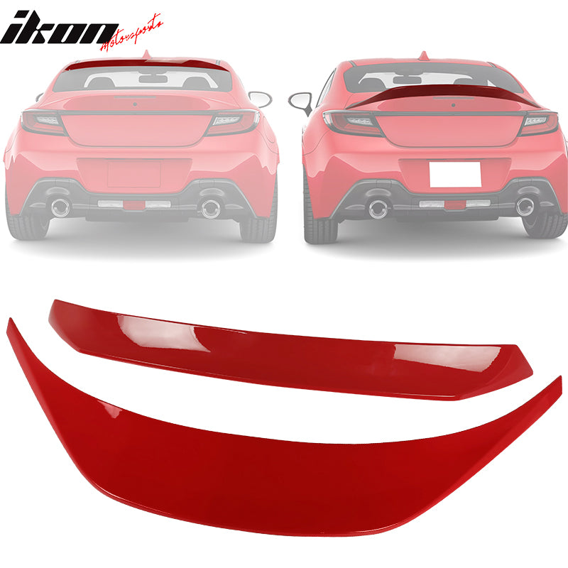 2022-2025 Subaru BRZ GR86 #DCK Red IKON Roof + TRD Trunk Spoiler ABS