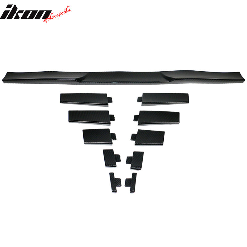 Universal Fitment Carbon Fiber Print Adjustable Rear Roof Spoiler ABS