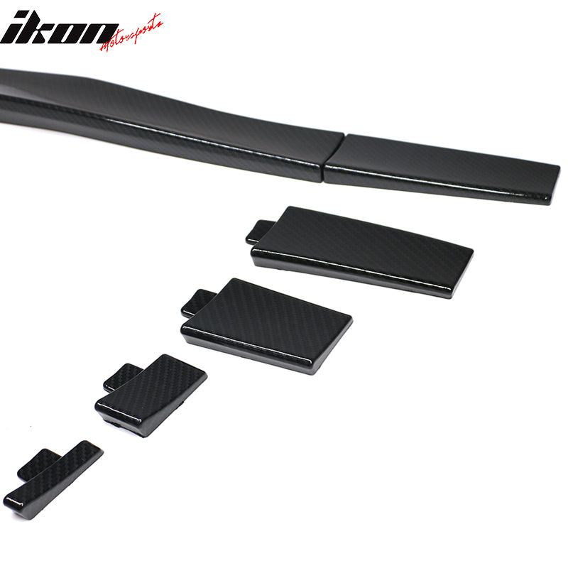 Universal Fitment Carbon Fiber Print Adjustable Rear Roof Spoiler ABS