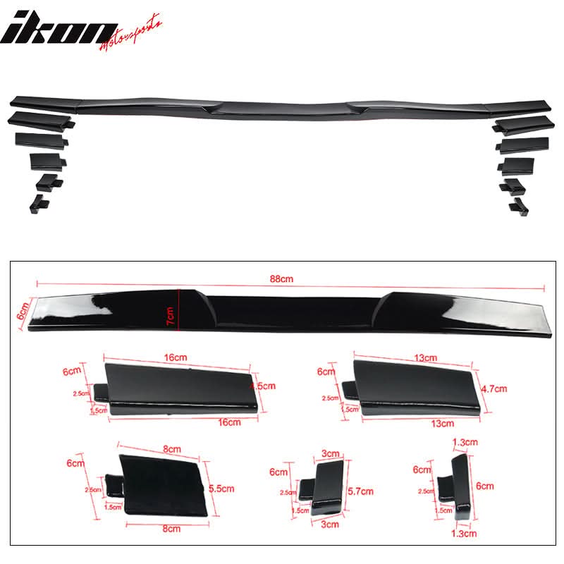 Universal Fitment Rear Window Roof Spoiler Wing Glossy Black