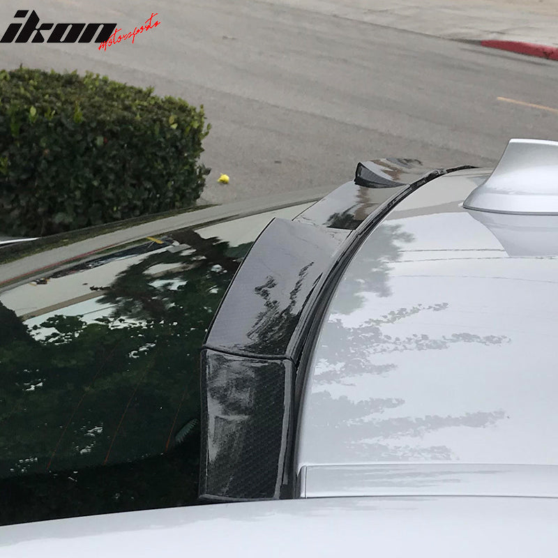 Universal Fitment Gloss Black Adjustable Rear Top Roof Spoiler Lip ABS