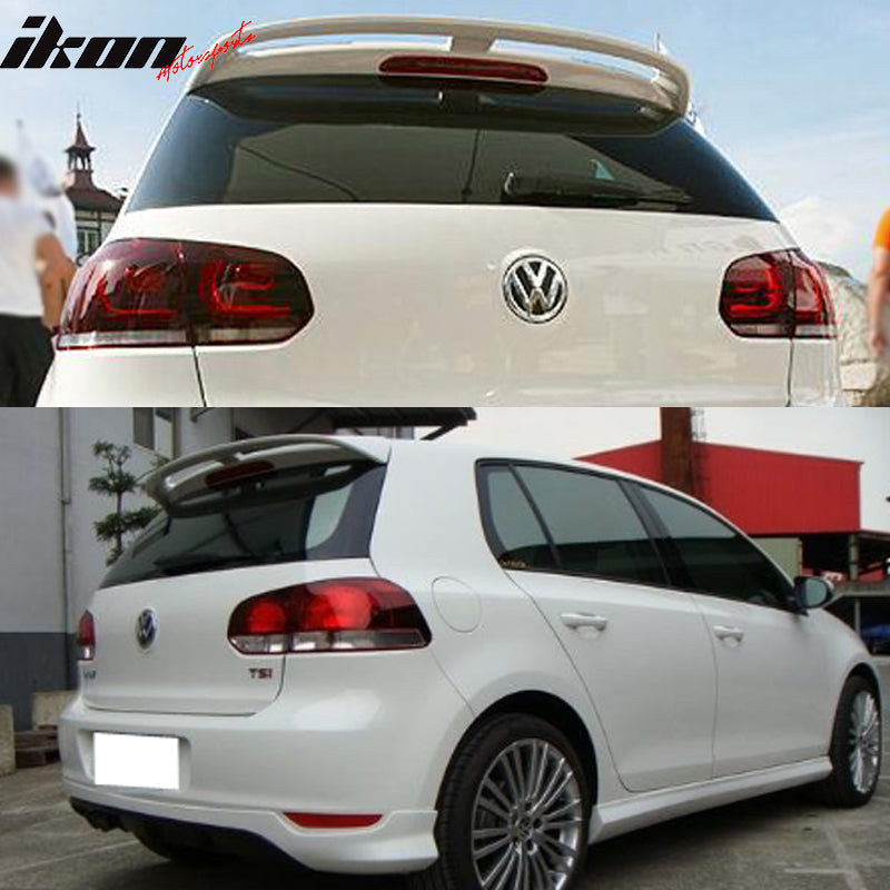 2010-2012 Volkswagen Golf 6 VI MK6 V Style Unpainted Roof Spoiler PU