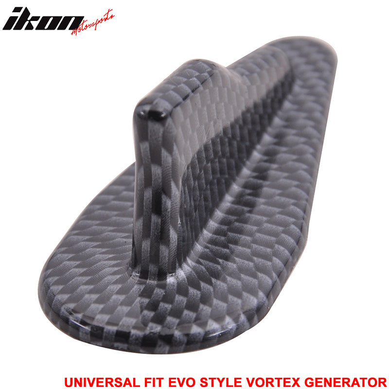 Universal EVO Style Carbon Fiber Print Shark Fin Vortex Generator PP